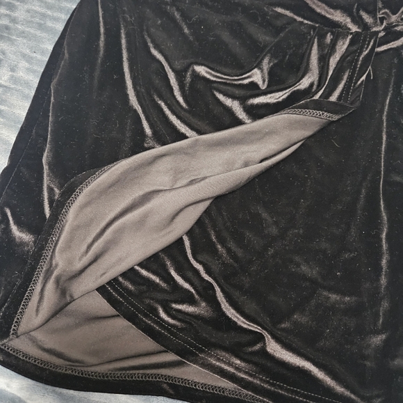 Rue 21 Velvet Black Mini Skirt With Overlay! - Picture 3 of 5
